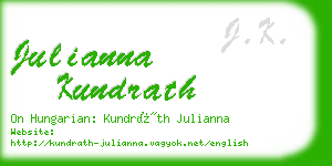 julianna kundrath business card